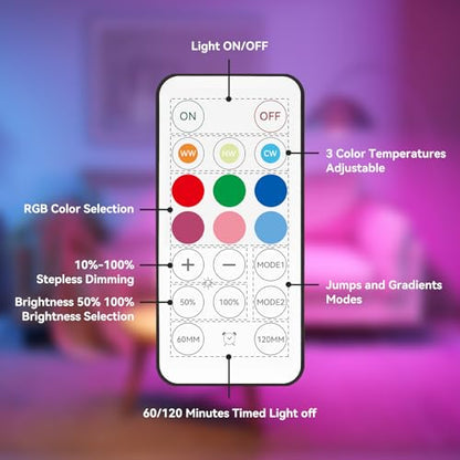Neporal MagixPro RGB Remote Rechargeable Light Bulbs, Dual Recharge (USB & Socket Charging), Color Changing Dimmable LED Bulb, No Outlet Needed, Touch + Remote Control, Non Electric Lighting, 2 Pack - color: Rgb