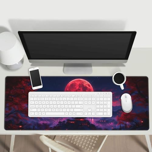 Extended Gaming Mouse Pad, Large Mouse Mat, XL Desk Pad for Keyboard and Mouse, Non-Slip Rubber Base & Stitched Edges for Gamer Office 31.5x11.8 in - color: 7