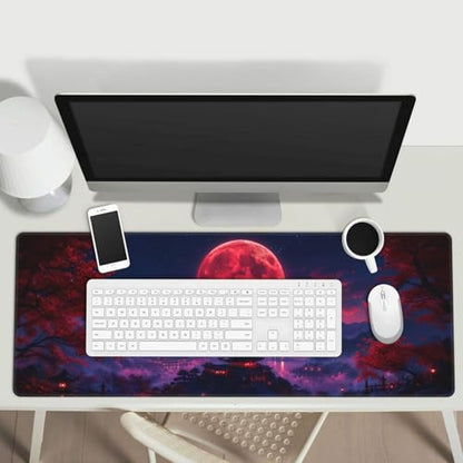 Extended Gaming Mouse Pad, Large Mouse Mat, XL Desk Pad for Keyboard and Mouse, Non-Slip Rubber Base & Stitched Edges for Gamer Office 31.5x11.8 in - color: 7