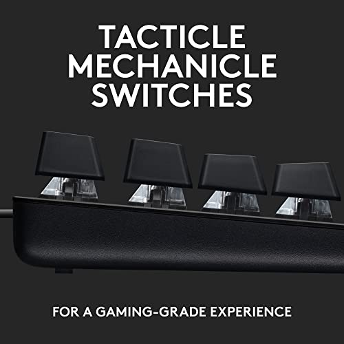 Logitech G413 SE Full-Size Mechanical Gaming Keyboard - Black | Backlit, anti-ghosting, compatible with Windows and macOS, aluminum material - size: Full Size