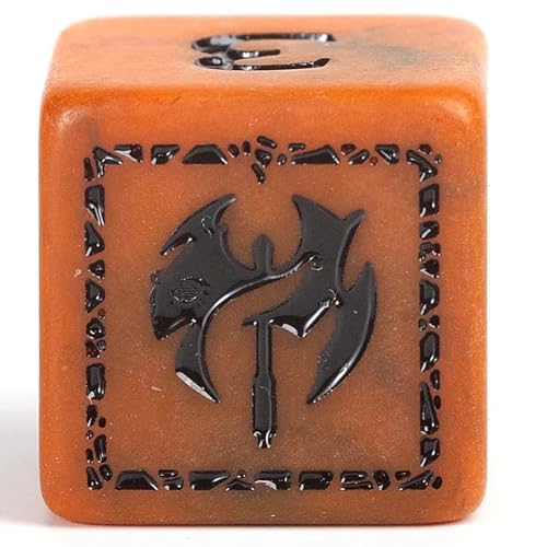 D&D Adventure Dice (Barbarian Class: Orange) - style: Barbarian Class: Orange
