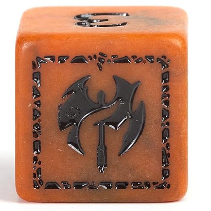D&D Adventure Dice (Barbarian Class: Orange) - style: Barbarian Class: Orange
