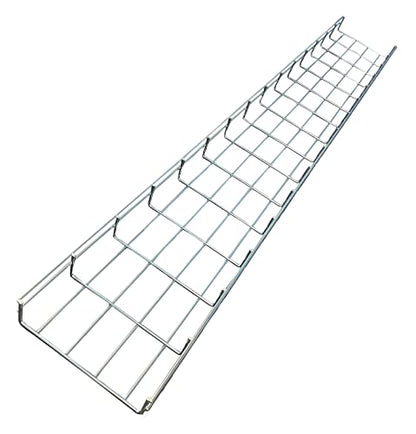 Kable Kontrol Cable Tray- 5 Feet Long - 8" Width, 2” Depth – Wire Mesh Tray Cable Management Rack Cords Organizer Cable Basket, Zinc Plated Steel NEC Approved for Network, Fiber Optic, Cabling - size: Cable Tray 8" W x 2" H x 5 Ft L