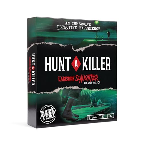 Hunt A Killer: Lakeside Slaughter, Immersive Murder Mystery Game, Interactive Crime Solving Experience, 90–120 Min Playtime, Ages 14+, Gifts for Mom - style: Lakeside Slaughter