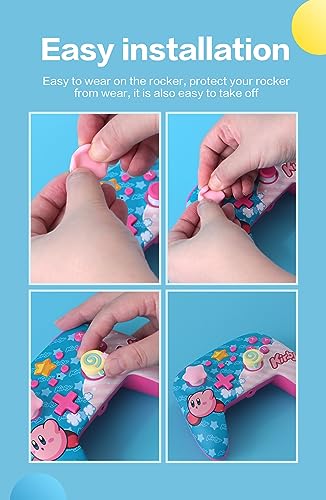 Controller Thumb Grip Caps for Switch Pro, PS5, PS4 & Xbox, Silicone 4 Pack - color: Pink