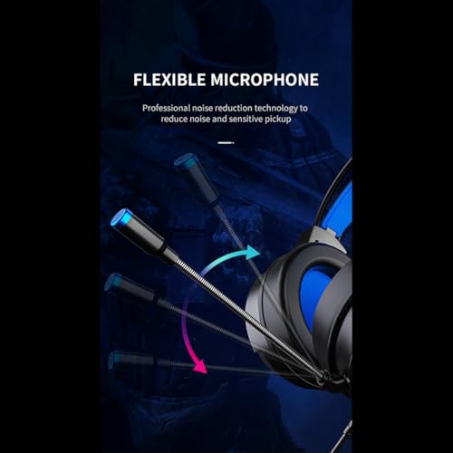 COHEALI Wired Gaming Headset with Microphone, Over-Ear 7.1 Surround Sound PC Headphones, Soft Ear Pads, .5mm Jack for Online Gaming and Esports