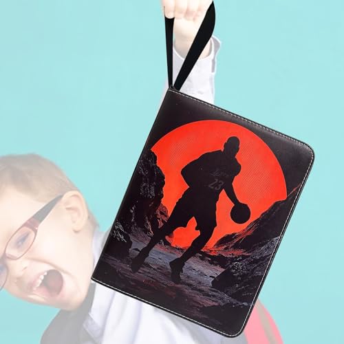 Basketball Card Binder - 900 Capacity 9-Pocket Trading Card Album, 3 Ring Card Holder Binder, Waterproof PU Leather, Zip Closure, Perfect Christmas Birthday Gift for Collectors - size: 900 Pockets Basketball