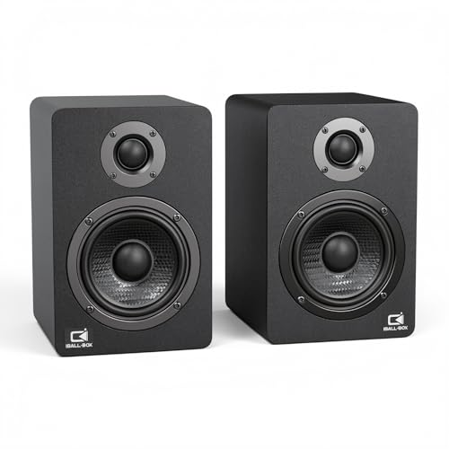 H1 Computer Speakers for Desktop PC, Monitor & Laptop, 60W Powered 2.0 Stereo with Bluetooth, 24-Bit USB-C DAC, Optical, 3.5mm AUX, Bass/Treble Control, Black - color: Black