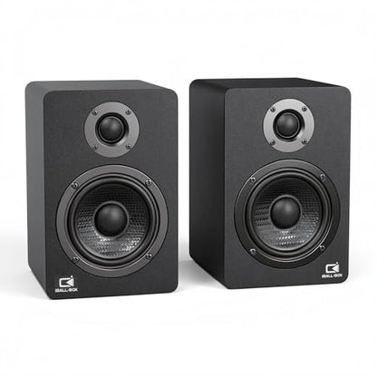 H1 Computer Speakers for Desktop PC, Monitor & Laptop, 60W Powered 2.0 Stereo with Bluetooth, 24-Bit USB-C DAC, Optical, 3.5mm AUX, Bass/Treble Control, Black - color: Black