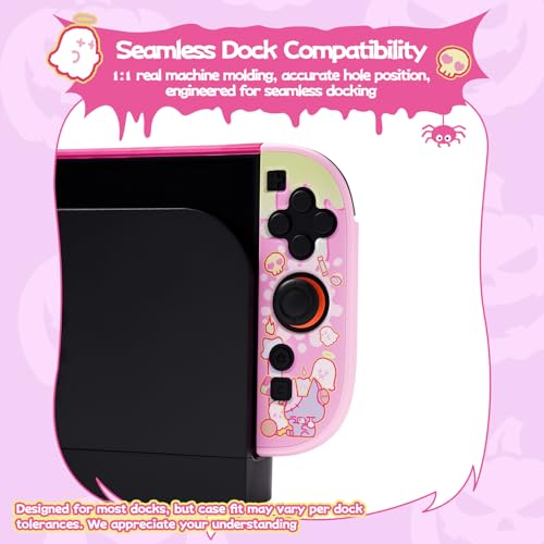 GeekShare Slim Protective Case Compatible with Switch 2 (2025), Anti-Scratche and Shock-Absorption Dockable Hard Shell for Switch 2 Game Console - Patch Moe Doll - color: Patch Moe Doll