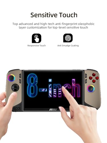 Screen Protector for MSI's New Claw 8 AI+ Handheld Game Console,Tempered Glass Film Anti-Scratch High Touch Sensitivity,3 Pack