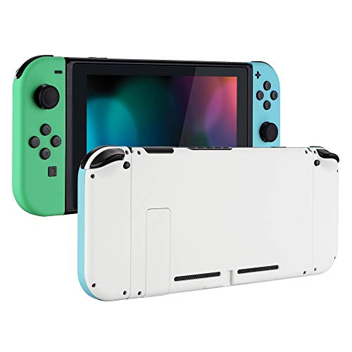 eXtremeRate DIY Replacement Shell Buttons for Nintendo Switch, Mint Green & Heaven Blue Back Plate for Switch Console, Housing Case with Buttons for Joycon Handheld Controller [Only Shell, NO Console] - color: Mint Green & Heaven Blue