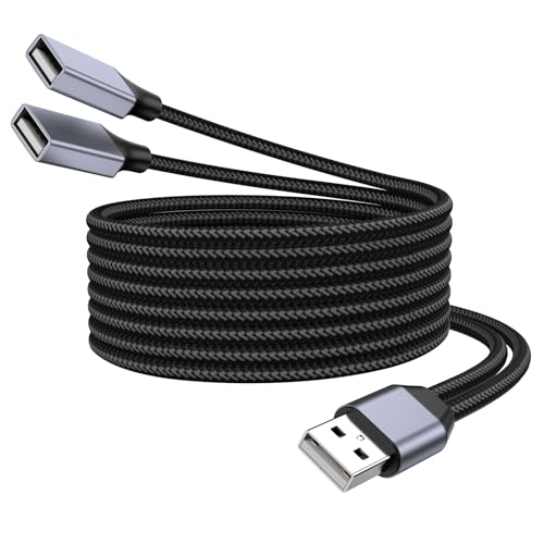 USB Y Splitter, 3.3FT USB Splitter 1 in 2 Out, A Male to 2 Female Extension Cable Support Charging and Data Transfer for Mac, Xbox, Laptop, Tablet, Smartphone Data Transmission. - size: 3.3FT