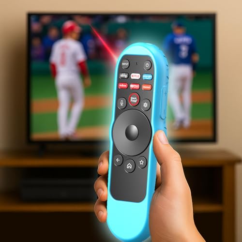 Case Cover for VIZIO XRT270 Smart TV Remote Control Silicone Skin Sleeve with Lanyard Glow in the Dark Blue - color: Sky blue