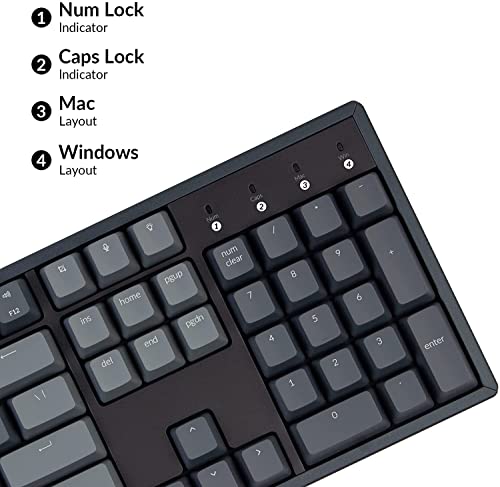 Keychron K10 RGB Full Size Layout Hot-Swappable Mechanical Keyboard for Mac Windows, Multitasking 104-Key Bluetooth Wireless/USB Wired Gaming Keyboard with Keychron Super Brown Switch Aluminum Frame - color: Hot-swap Keychron Super Brown Switch