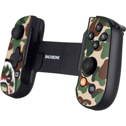 Skinit Decal Gaming Skin Compatible with Backbone One for iPhone Game Controller - Shark Teeth Street Camo Design - color: Green - CAMBPE06