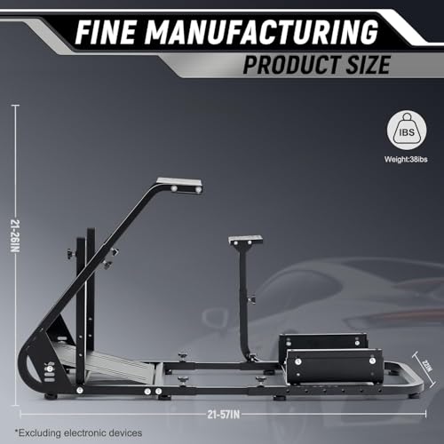 Marada Racing Simulator Cockpit with TV Bracket Mounting Holes Fit for Logitech/Fanatec/Thrustmaster G923 G27 G29 G920 T300, Adjustable Driving Simulator, No Steering Wheel Pedal TV Seat