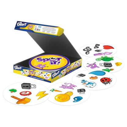 Asmodee Spot It! Giant Card Game | Oversized Matching with 4 Exclusive Mini-Games, Fast-Paced Family Game for Kids & Adults, Ages 6+, 2-12 Players, 15 Mins