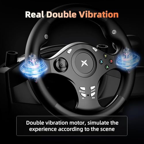 NBCP PC Racing Wheel,F2 Pro 270 Degree Universal USB Car Sim Race Steering Wheel 10.2-inch Gaming Racing Wheel Driving Wheel and Linear Pedals for PC,PS4,PS3,Xbox One,Xbox Series X|S,Switch - color: Black-270 ° PC,PS4,XBOX