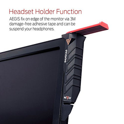 Gamdias AEGIS Gaming Accessory with Headset Holder, Aesthetic USB Port and Cable Management Function (GST1100)