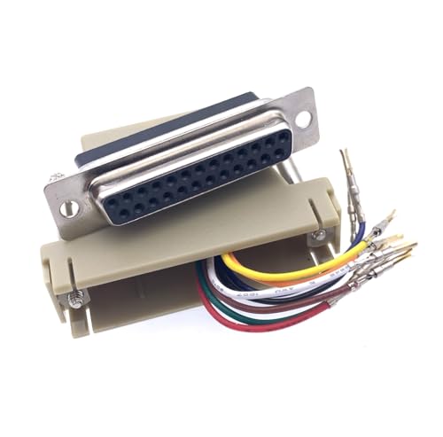 10PCS DB25 Serial Port Female to RJ45 Ethernet Adapter, M/F | 25 Pin, Serial Port Female to RJ45, Ethernet LAN Extend Modular Converter - style: DB25 Female
