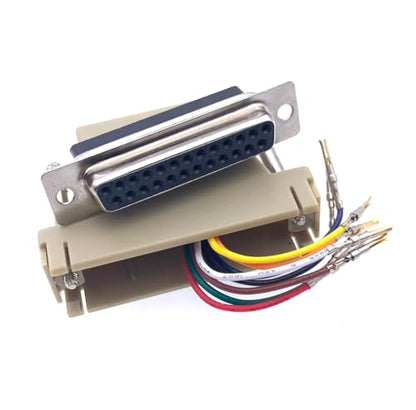 10PCS DB25 Serial Port Female to RJ45 Ethernet Adapter, M/F | 25 Pin, Serial Port Female to RJ45, Ethernet LAN Extend Modular Converter - style: DB25 Female