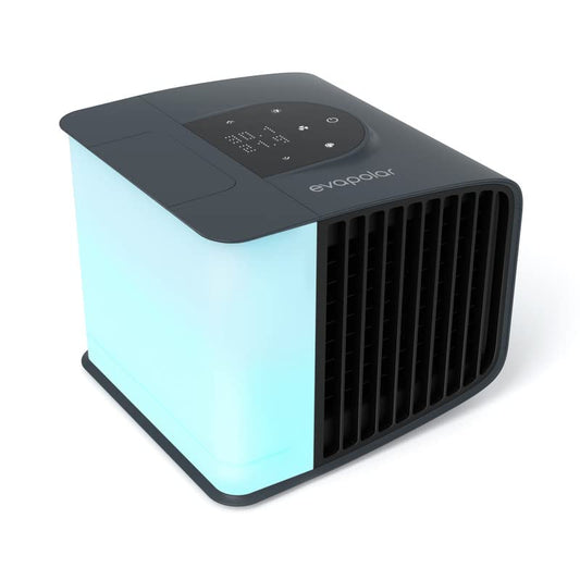 Cooling Fan for Desk and Camping - Portable Air Conditioners - Small Ice Fan for Tent - Mini Swamp Cooler - Evaporative Air Cooler, Evasmart Grey - color: Gray