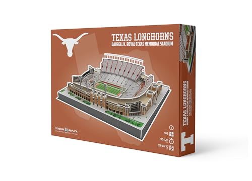 Pro-Lion 3D Jigsaw Puzzle of Darrell K Royal–Texas Memorial Stadium -104 Pieces | Home of Texas Longhorns | NCAA Football Gifts for Age 7+ - style: Texas Longhorns