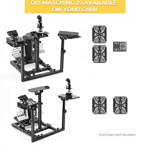 Marada Universal Flight Racing Simulator Stand,Hold Mouse and Keyboard | Fit for Thrustmaster,for Logitech,for Honeycomb,the Fight Sim Cockpit Electronic Device Not Included