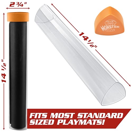 The Original Monster Prism Playmat Tube, Gold, TCG Game Mat Storage | Holder Won't Roll Off Surfaces, Easy In and Out Case, Compatible with Pokémon, Yu-Gi-Oh!, MTG, Magic: The Gathering, RPG
