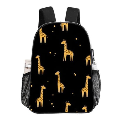 Heavy Duty Transparent Clear Backpack for Stadium Concert Travel | Transparent, Gold Giraffe, with Reinforced Bottom, Padded Shoulder Straps - color: Pattern (331)