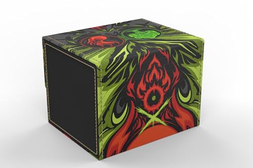 Vault- TCG/MTG 100+ Card Color Combo Deck Box (Green/Red) - color: Red/Green