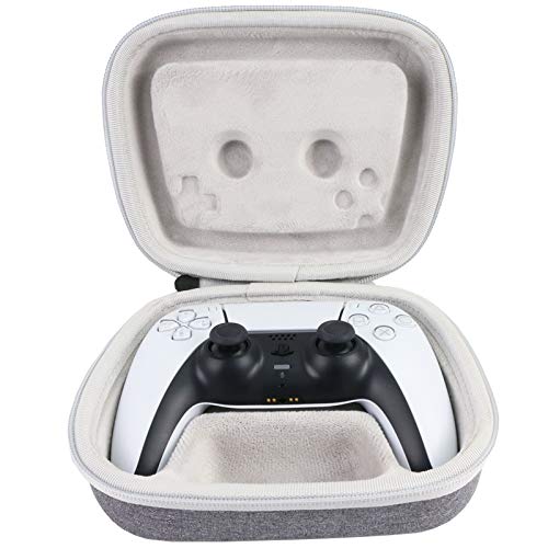 Baval Hard Case for Playstation 5 PS5 DualSense Wireless Controller | Protective Storage Box, Specifically Design for PS 5 Controller, Soft Velvet Lining, Customized Slots, Snug Fit, White Case - color: White Hard Case