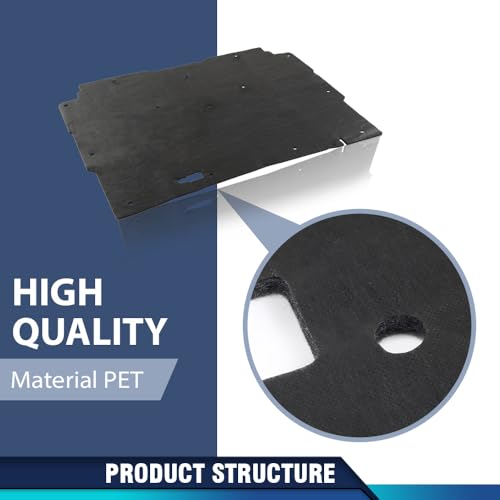 PIT66 Hood Insulation Pad 1/2" with Clips Compatible with Chevy S10 1982-1993, Compatible with Chevy S10 Blazer 1983-1993 - style: 1982-1993 Chevy S10