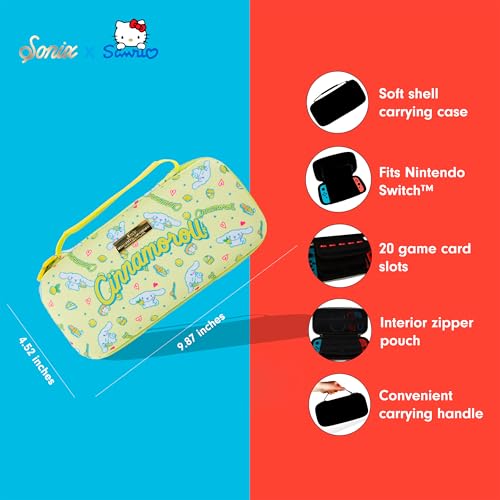 Sonix x Sanrio Carrying Case for Nintendo Switch 1, Protective Travel Case | Cinnamoroll Lemon and Sweets - color: Cinnamoroll Lemon and Sweets