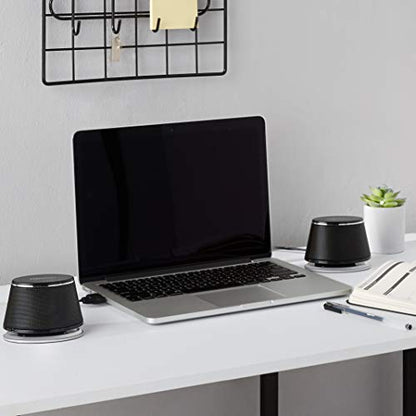 Amazon Basics - USB-Powered Computer Speakers with Dynamic Sound, 12 Count (Pack of 1), Black - color: Black, size: 12 Count (Pack of 1)