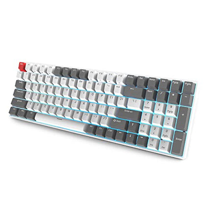 RK ROYAL KLUDGE RK100 Wireless Mechanical Keyboard RGB Backlit Bluetooth5.1/2.4G/Wired 96% Full Size 100-Key Hot Swappable Gaming Keyboard Brown Switch Classic - color: Classic, size: Hot Swappable Brown Switch