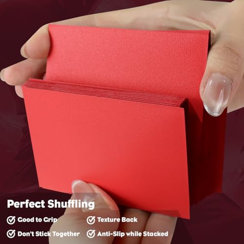 Fury Red MTG Card Sleeves, Hypttior Dual Matte Textured 100 Card Sleeve with 100 Inner Sleeves for Standard Card, MTG, PKM, Baseball Card, Sports Cards - color: Fury Red