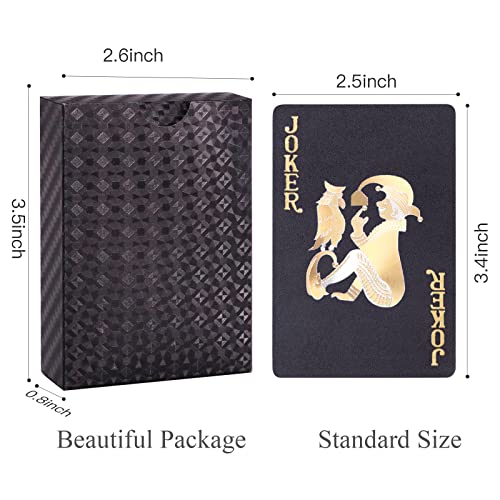 WJPC Black Diamond Premium PVC Material Elastic Waterproof Poker Playing Cards,Cool Playing Cards for Party and Game,Deck of Cards - color: Black Diamond