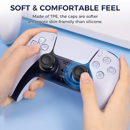 Joystick Replacement Cap Thumb Grips for PS5/PS4 Controller, IINE PS5/PS4 Controller Button Stick Covers, 3D Analog Cap Skin Replacement Part Repair Accessories, 6 PCS