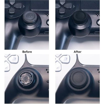 Ferkurn Replacement Thumb Grips Cap Compatible with PS5/4 Controller Edge Accessories, Anti-Slip Anti-Stickiness Anti-Scratch Joystick Caps Controller Thumbstick Grips Replacement Button, Repair Part - color: Grey