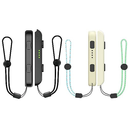 4 Pack Wrist Strap for Switch Joycon - Replacement Accessories for Joy con Straps (Black and White) - color: Black and White