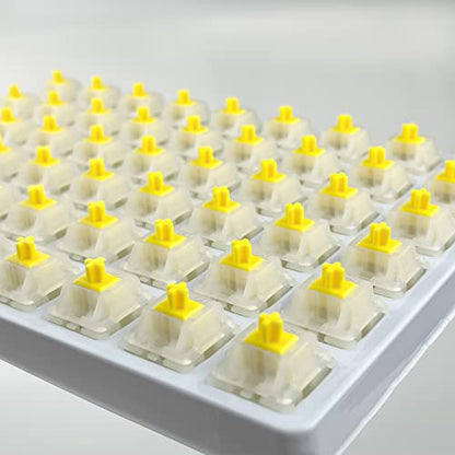 Gateron Milky Yellow Pro V2 Switches, Pre-lubed Linear 5 pin for All MX Mechanical Keyboard (90PCS, Milky Yellow Pro) - color: Milky Yellow Pro V2, size: 90pcs