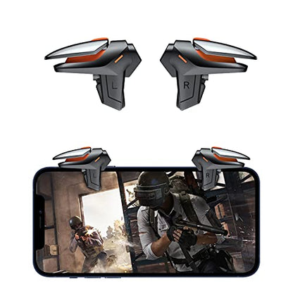 Newseego for PUBG Game Controller Trigger, [1 Pair] New Version Smart Phone Game Controller Gamepad Large Thickness, Sensitive Aim & Shoot PUBG Triggers for iOS/Android-Black. - color: Black -A1