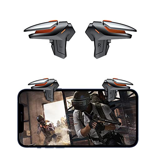 Newseego for PUBG Game Controller Trigger, [1 Pair] New Version Smart Phone Game Controller Gamepad Large Thickness, Sensitive Aim & Shoot PUBG Triggers for iOS/Android-Black. - color: Black -A1