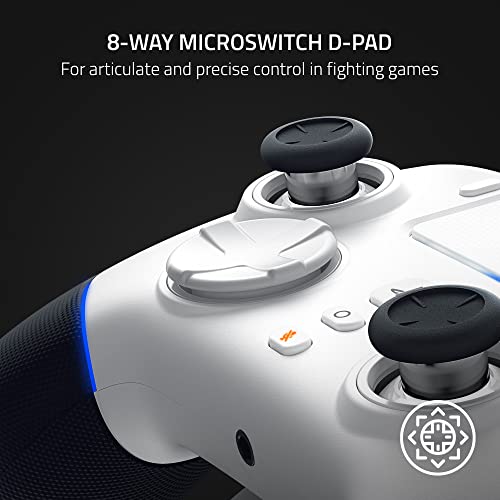 Razer Wolverine V2 Pro Wireless Gaming Controller for PlayStation 5 / PS5 PC: HyperSpeed Wireless - Mecha-Tactile Action Buttons - 8-Way Microswitch D-Pad - 6 Remappable Buttons - Chroma RGB - White - color: White
