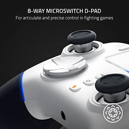 Razer Wolverine V2 Pro Wireless Gaming Controller for PlayStation 5 / PS5 PC: HyperSpeed Wireless - Mecha-Tactile Action Buttons - 8-Way Microswitch D-Pad - 6 Remappable Buttons - Chroma RGB - White - color: White