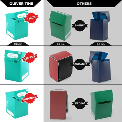 Deck Box 100+ & 100 Artemis Green Sleeves Bundle | 1 deck box 100+ with 2 dividers and 100 Artemis green sleeves (66 x 93 mm), for MTG and other TCG - color: Green, size: 100+ (with sleeves)