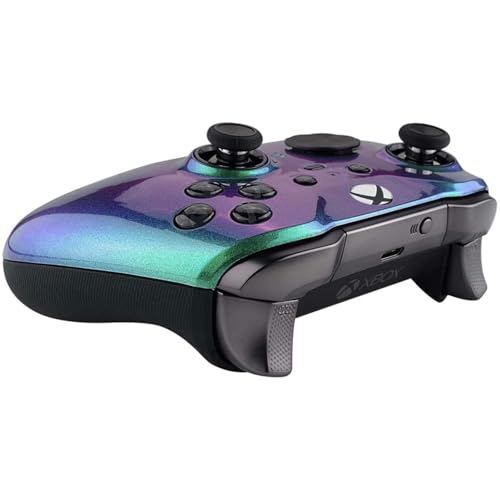 Custom Controllerzz Elite Series 2 Controller Compatible With Xbox One, Xbox Series S and Xbox Series X (Green & Purple Chameleon) - color: Green & Purple Chameleon