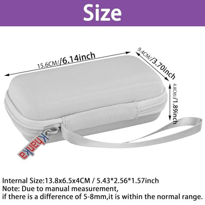 khanka Case for RG28XX Retro Handheld Game Console + HDMI Adapter,White | EVA Hard Shell, Mesh Pocket Accessory Storage, Portable Rope Attachment, Travel-Ready Gaming Storage, Protective Case Only